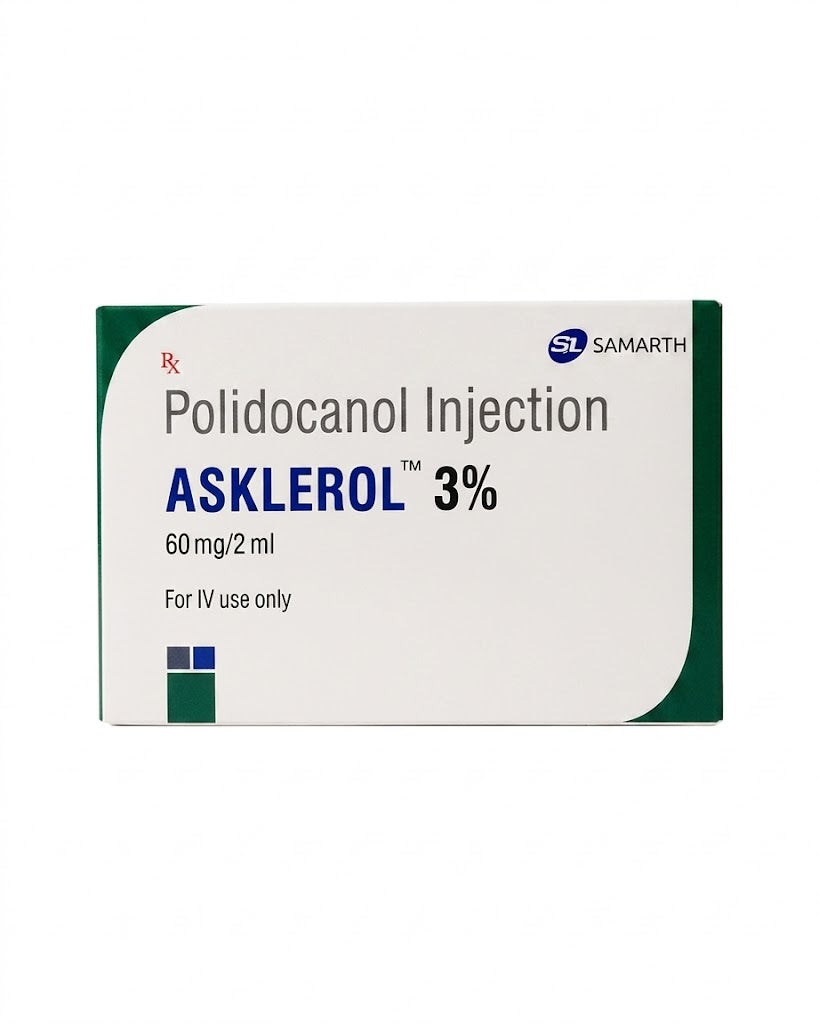 Asklerol 3% - caja de ampolletas de Polidocanol solución esclerosante, GC Medical